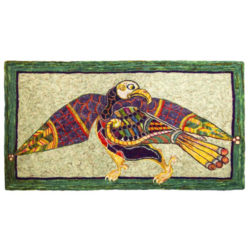 Celtic Eagle Hooked Rug by Michele Micarelli