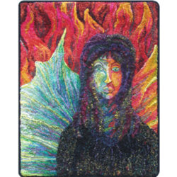 Fallen Angel Hooked Rug by Michele Micarelli