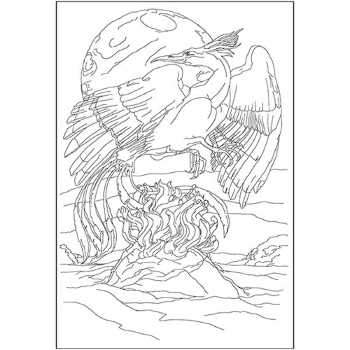 Phoenix Rug Hooking Pattern 31x45