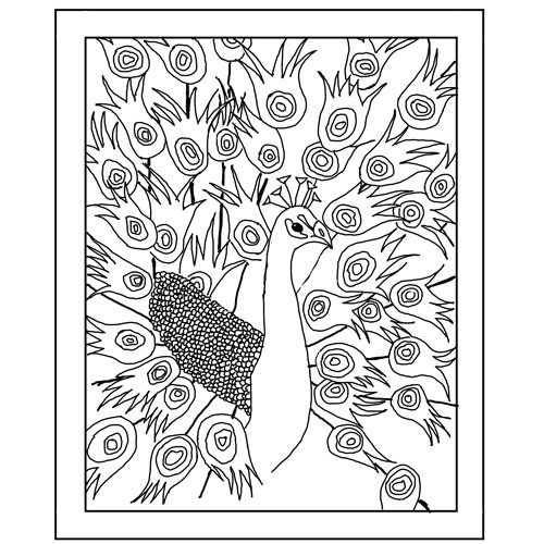 Michele Micarelli Peacock Rug Hooking Pattern