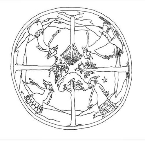 Dancing through the Seasons Rug Hooking Pattern 24x27 1/2