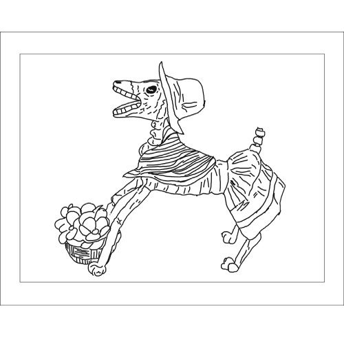 Day of the Dead Dog Rug Hooking Pattern 28x22