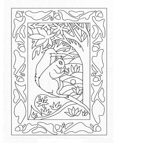 Deep Woods Short Rug Hooking Pattern 41x28