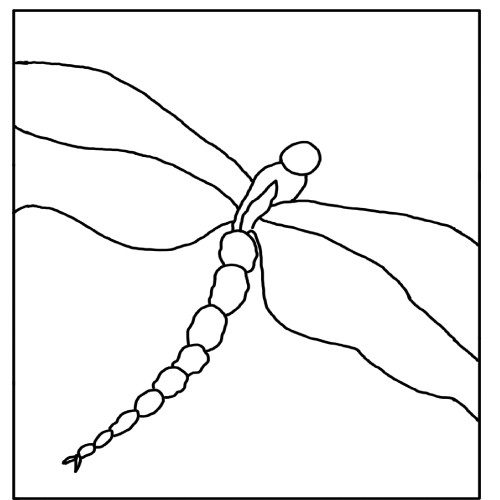 Michele Micarelli Dragonfly Pattern for rug hooking 34x27