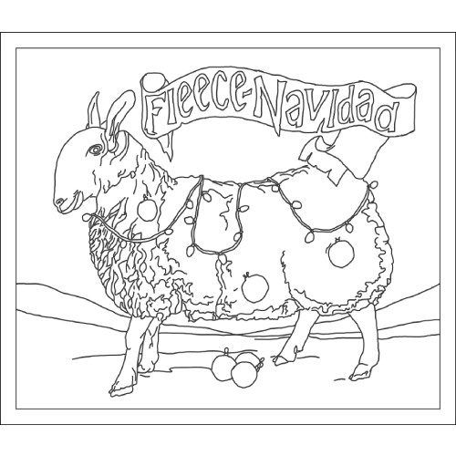 Fleece Navidad Rug Hooking Pattern 25x29