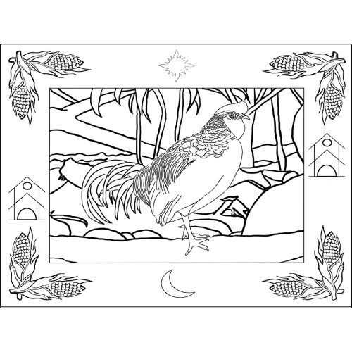 Mr. Rooster Rug Hooking Pattern 33x27