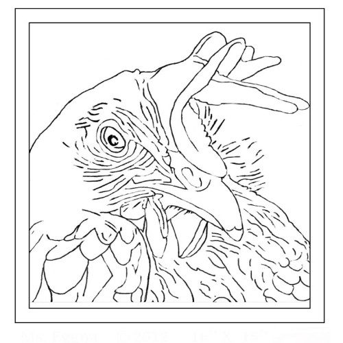 Ms. Eggna Rug Hooking Pattern 16x16