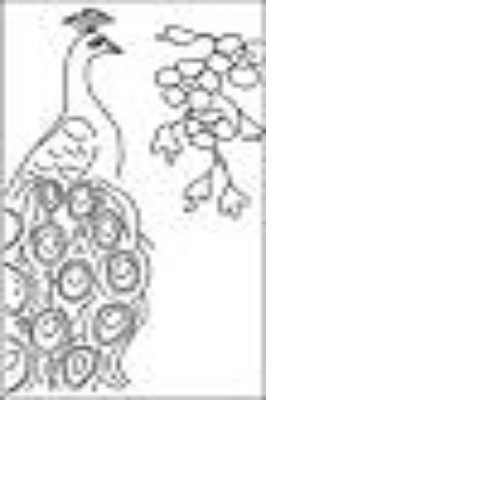 Peacock Primitive Rug Hooking Pattern 37x20