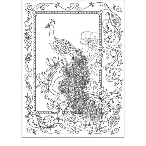 Royal Peacock Rug Hooking Pattern 38x53