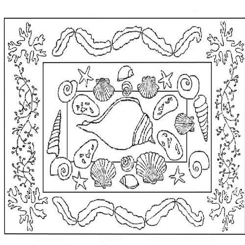 Seashore Pattern for rug hooking 31x23