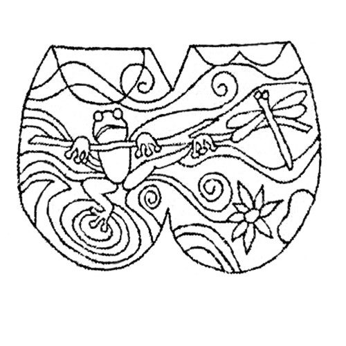 Swamp Purse Rug Hooking Pattern 14x10