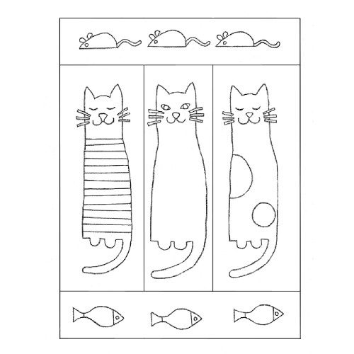 Tres Gatos Rug Hooking Pattern 35x26