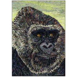 Gorilla Hooked Rug by Michele Micarelli