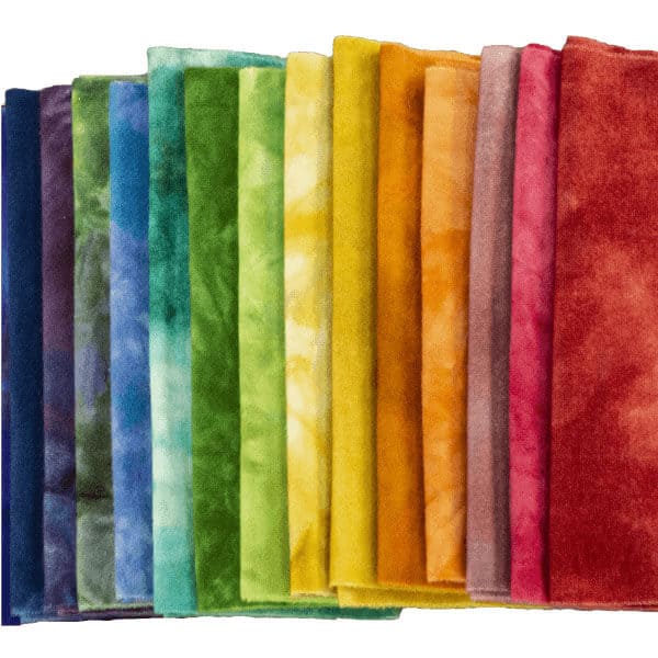 Hand-dyed wool for rug hooking in a rainbow of colors