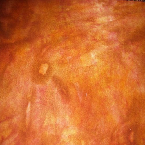 Pumpkin Wandering hand dyed rug hooking wool