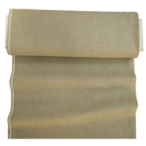 Natural, unbleached, hairless, linen backing for rug hooking