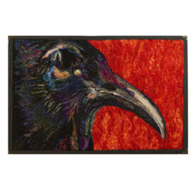 Hooked while studying Viking history. Raven at a Viking Funeral Hooked Rug by Michele Micarelli